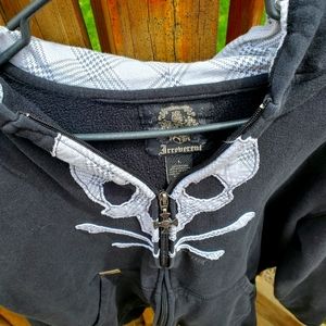 Irreverent hoodie zip up